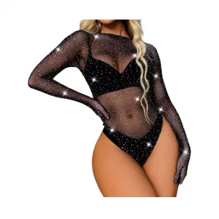 Body Malla Brillante Completo (Unitalla)
