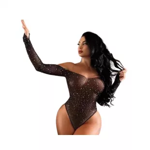 Body Malla Brillos Unitalla (Rojo, Negro)