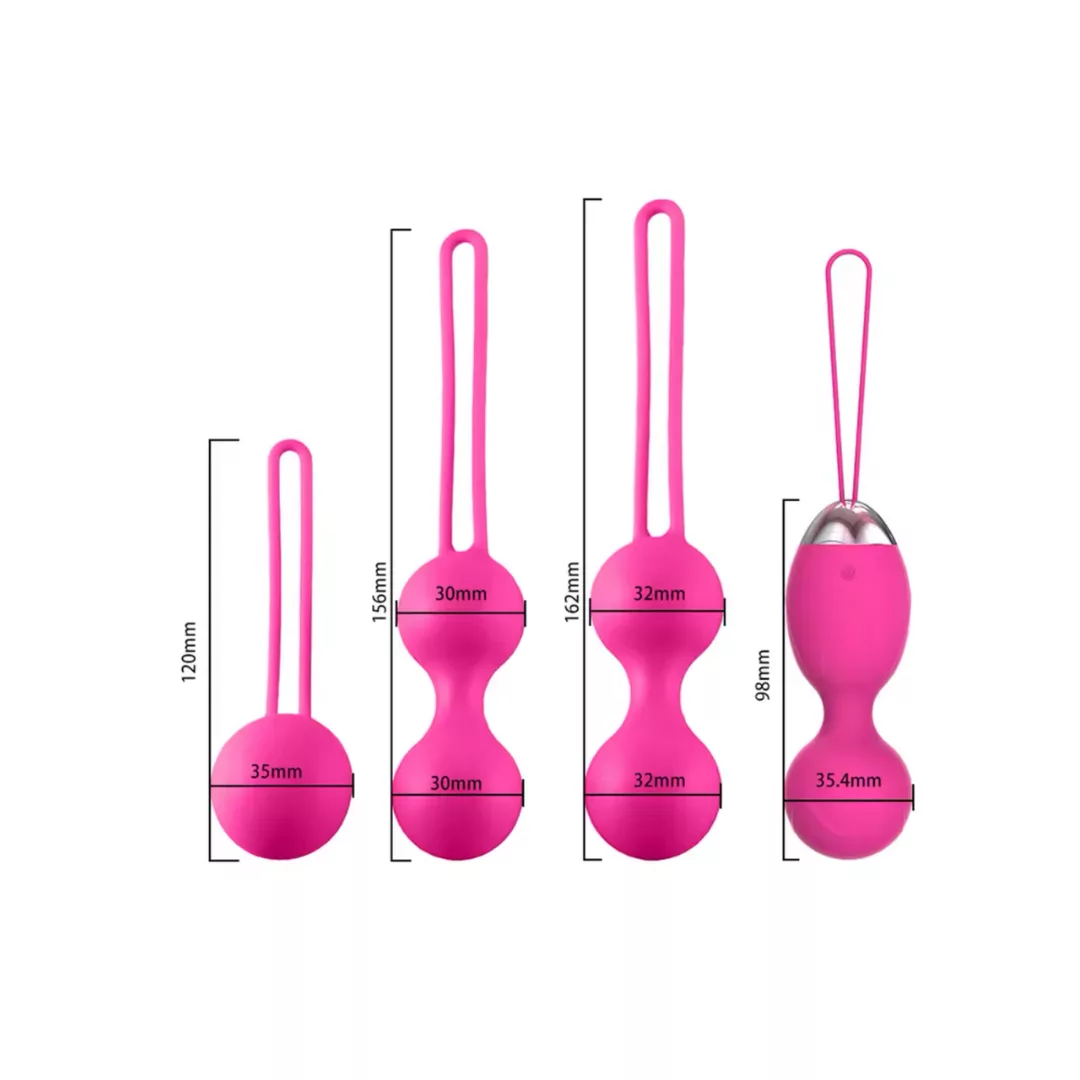 Set 4 Bolas Chinas Kegel con Vibración y Control - Image 4