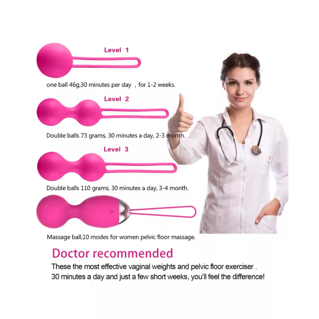 Set 4 Bolas Chinas Kegel con Vibración y Control - Image 5
