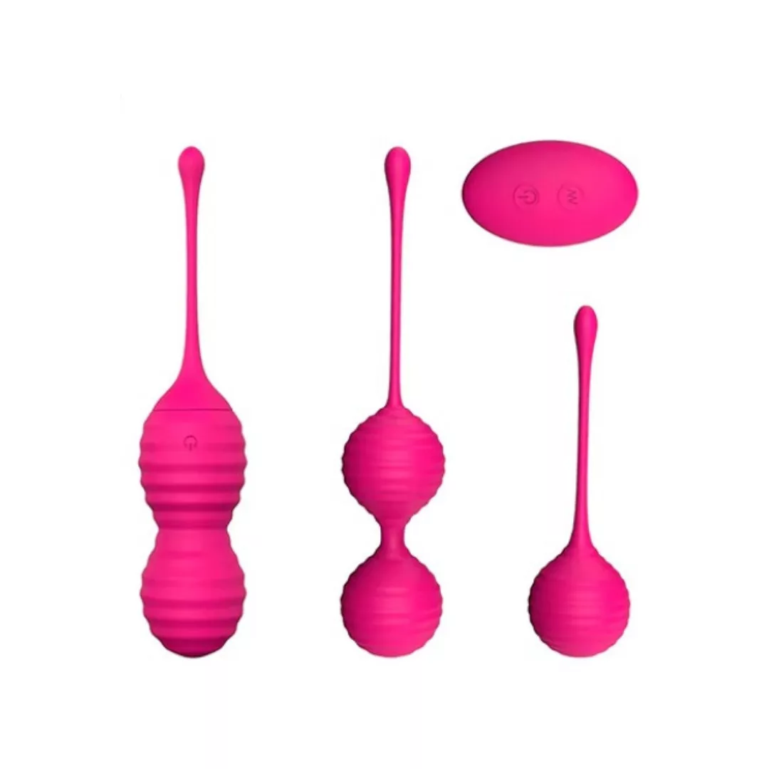 Set 3 Bolas Chinas Kegel con Vibración y Control