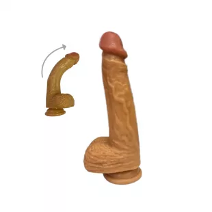 Dildo Flexible con Copa Succión (16cm)