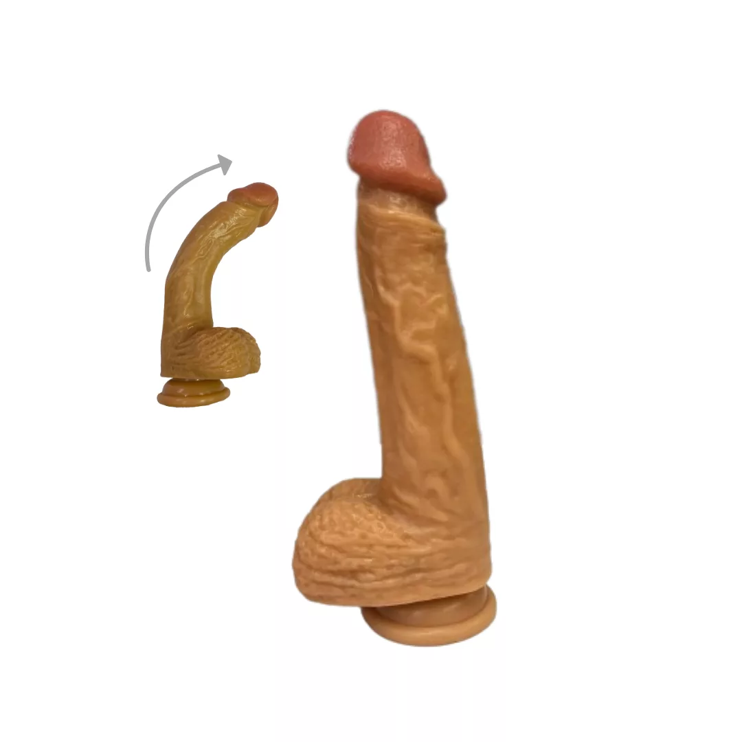 Dildo Flexible con Copa Succión (16cm)