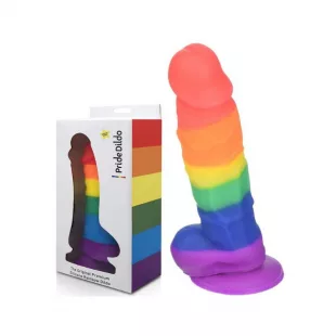Dildo Arcoíris Pride con Copa Succión - Thick Rick (15cm)