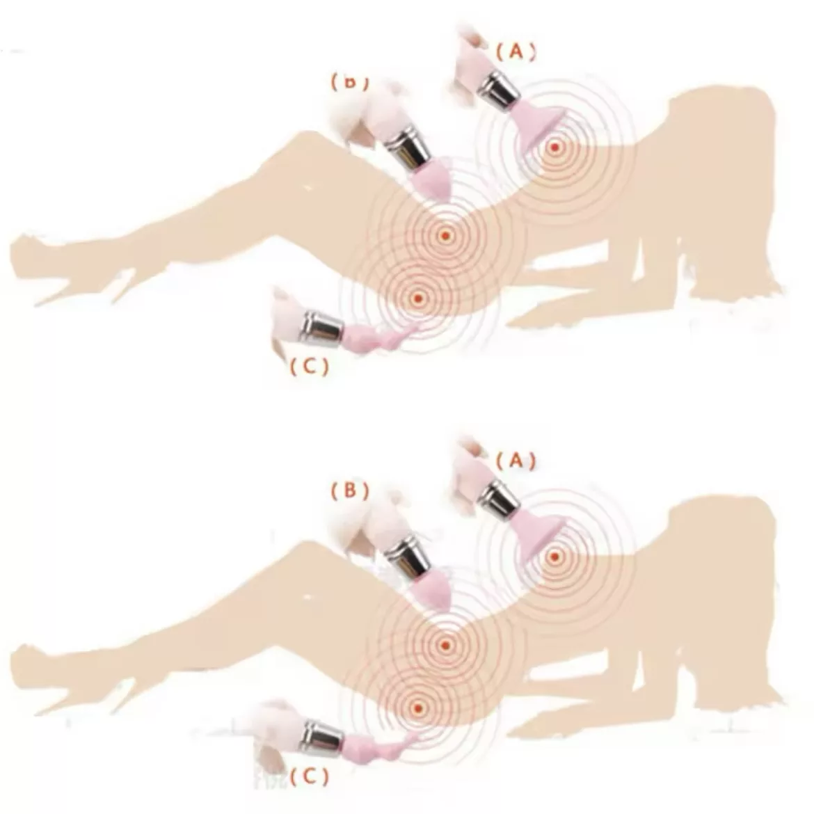 Mini Bala Vibradora Múltiple Con Boquillas Intercambiables Estimulador de Clitoris y Ano, Succión de Pezón - Image 2