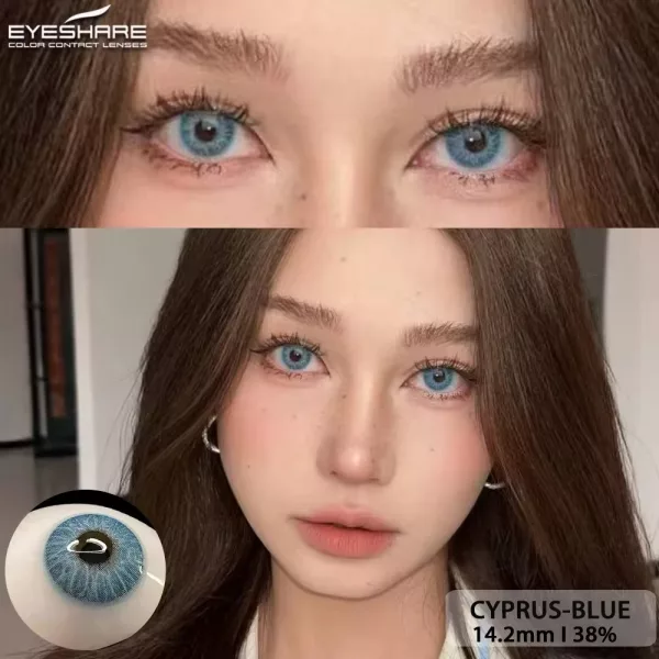 Lentes de Contacto con Agrandamiento de Ojo - Azul