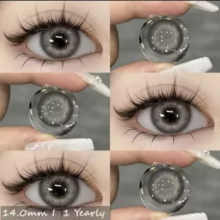 Lentes de Contacto con Agrandamiento de Ojo - Gris