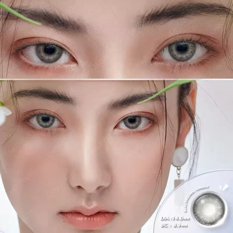 Lentes de Contacto con Agrandamiento de Ojo - Gris - Image 2