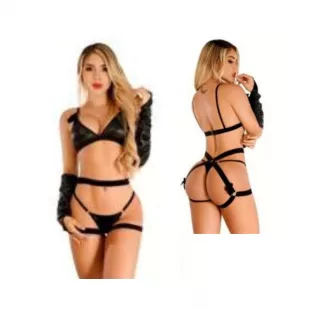Set Lencería Sexy Negro (S/M)
