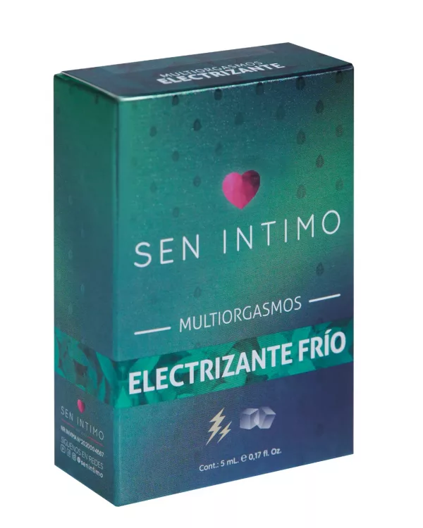 Aceite Saborizado Frío Multiorgasmos Electrizante Sen Íntimo – Vibrador Líquido Femenino - Yerbabuena (5ml)