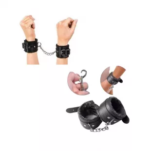 Esposas Cuero Sintético + Felpa (4 colores)