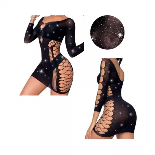 Vestido Malla Brillos - 7517 (Unitalla)