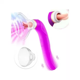 Lengua Multifunción con Copa y Vibrador (2 Copas)