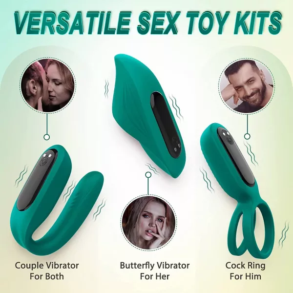 Set 4 en 1 con Bala Vibradora Desmontable y Control Remoto – Anillo, Huevo, Plug y Panty - Image 2