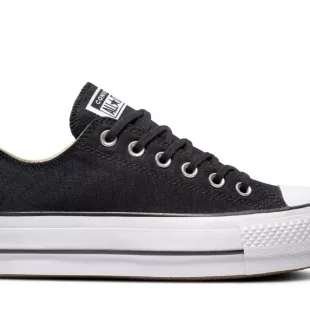 Tenis Chuck Taylor All Star Low Top Plataforma - Negro ✦ Bajo pedido