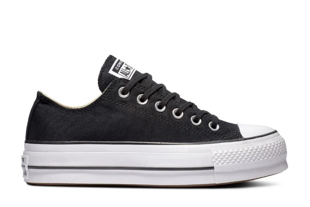 Tenis Chuck Taylor All Star Low Top Plataforma - Negro ✦ Bajo pedido