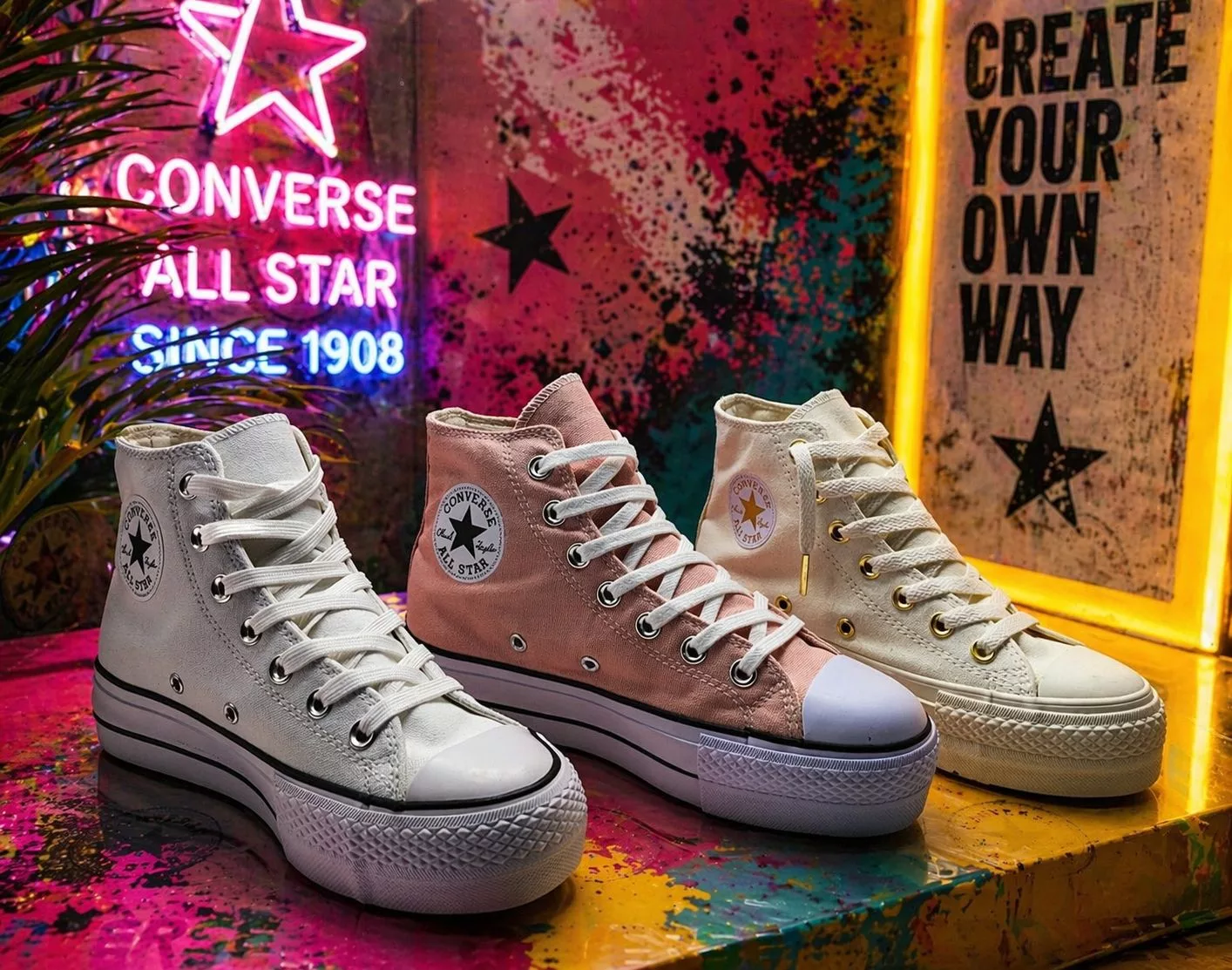 Tenis Chuck Taylor All Star High Top Lift Platform - Blanco ✦ Bajo pedido - Imagen 2