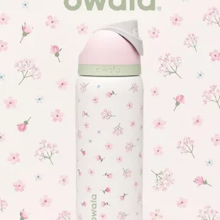 Botella Tipo Owala - Cherry Blossom (32oz) ✦ Bajo pedido