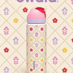 Botella Tipo Owala - Garden Whimsy (32oz) ✦ Bajo pedido