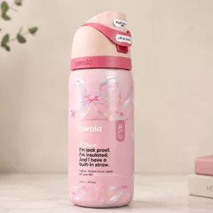 Botella Tipo Owala Lazos, Sugar Plum Fairy (24oz, 32oz) ✦ Bajo pedido
