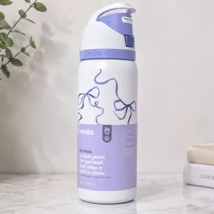 Botella Tipo Owala - Tied And True Lazos Morados (24oz, 32oz) ✦ Bajo pedido