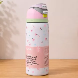 Botella Tipo Owala - Cherry Blossom (24oz) ✦ Bajo pedido
