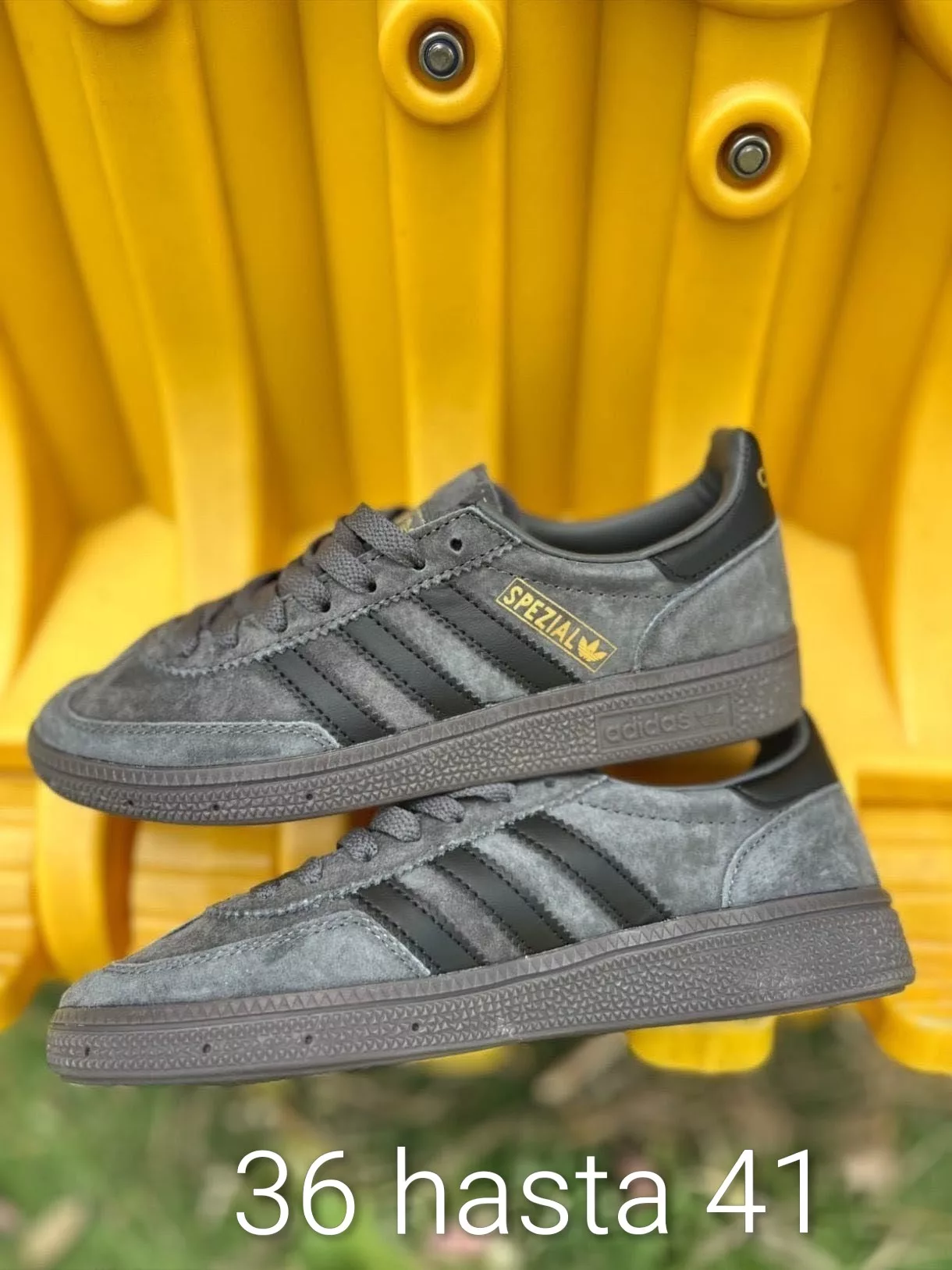 Tenis Handball Spezial Gris Oscuro/Negro ✦ Bajo pedido