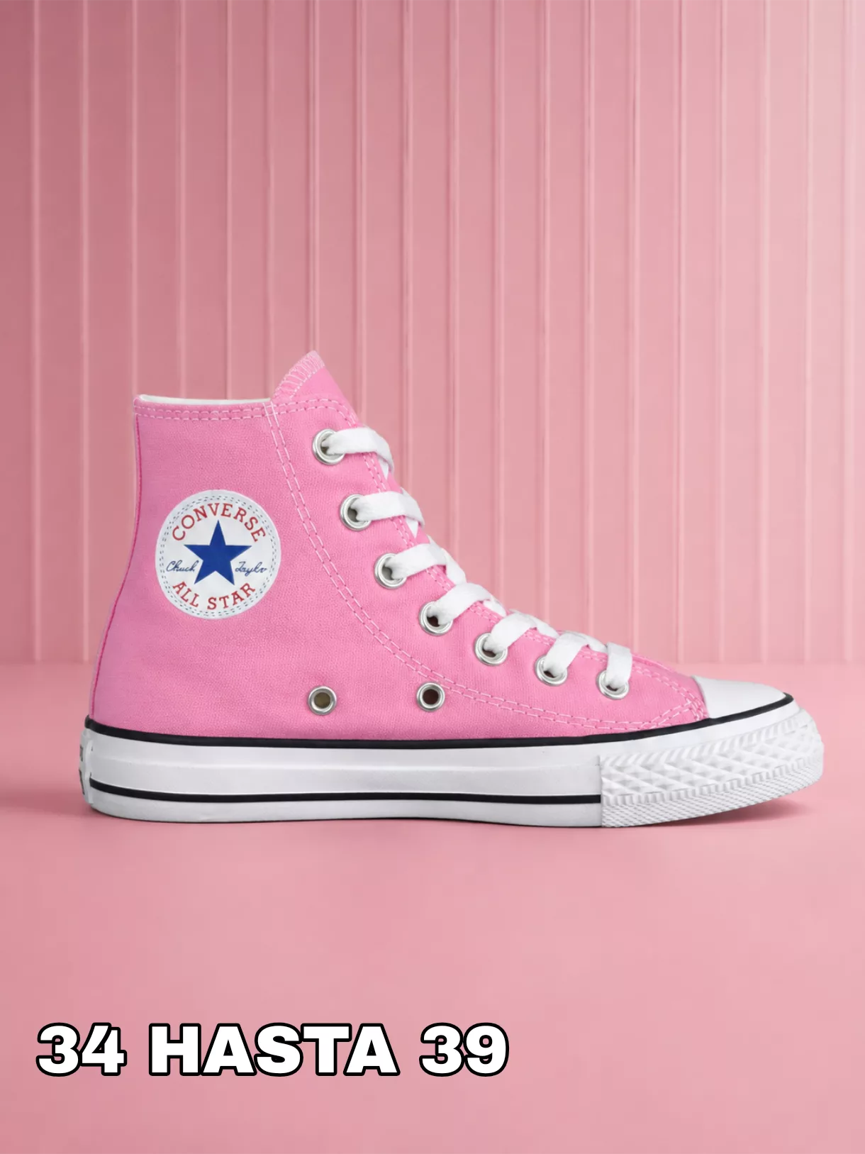 Tenis Chuck Taylor All Star High Top - Rosa ✦ Bajo pedido