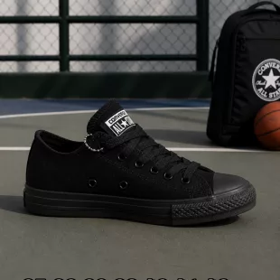 Tenis Chuck Taylor All Star Low Top - Black Monochrome ✦ Bajo pedido