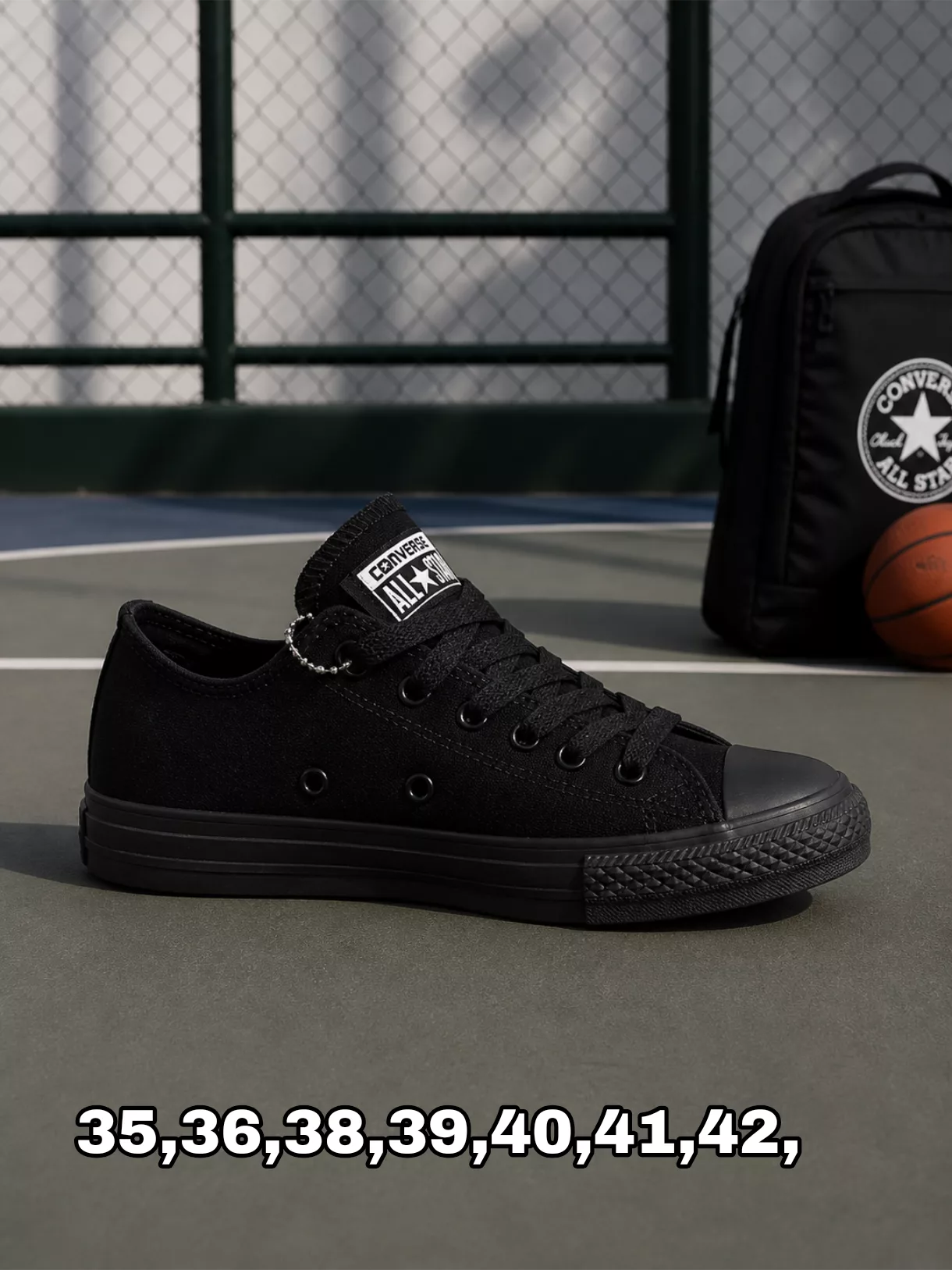 Tenis Chuck Taylor All Star Low Top - Black Monochrome ✦ Bajo pedido