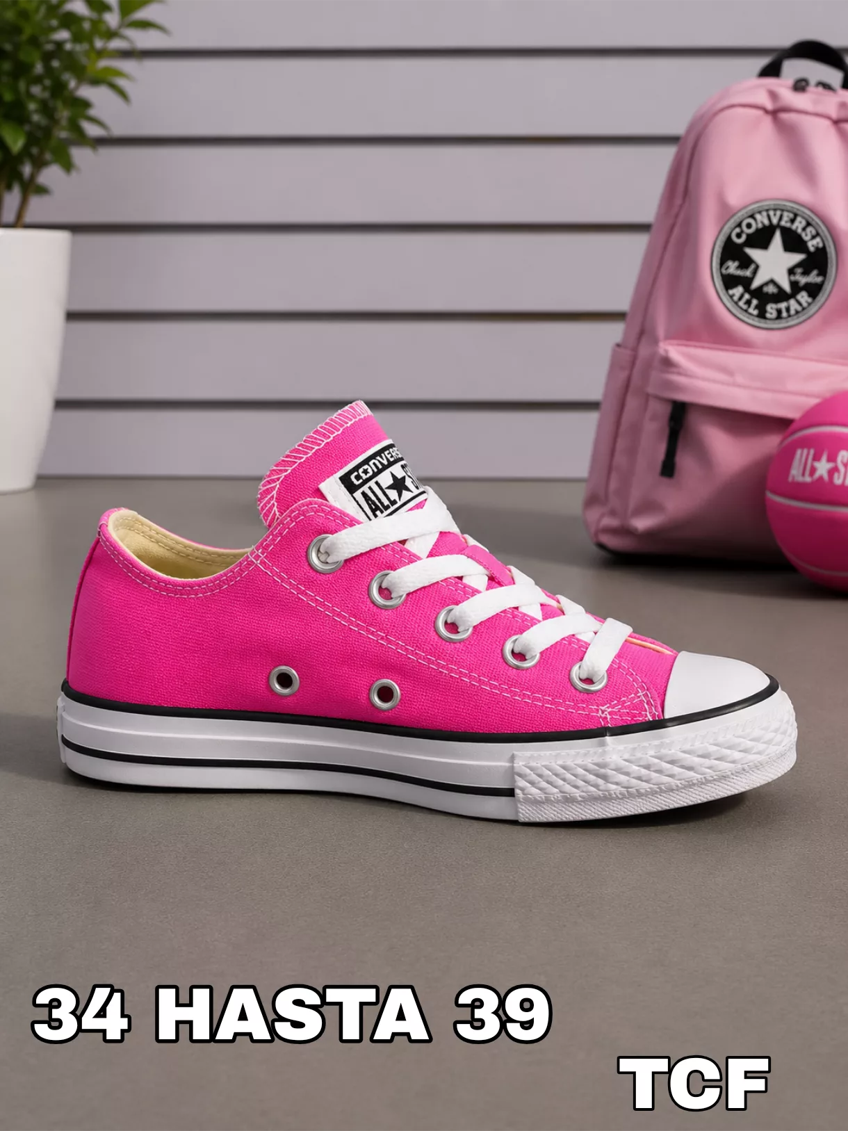 Tenis Chuck Taylor All Star Low Top - Rosa Neón ✦ Bajo pedido
