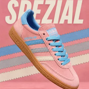 Tenis Handball Spezial Semi Pink Spark / Light Blue / Clear Sky ✦ Bajo pedido