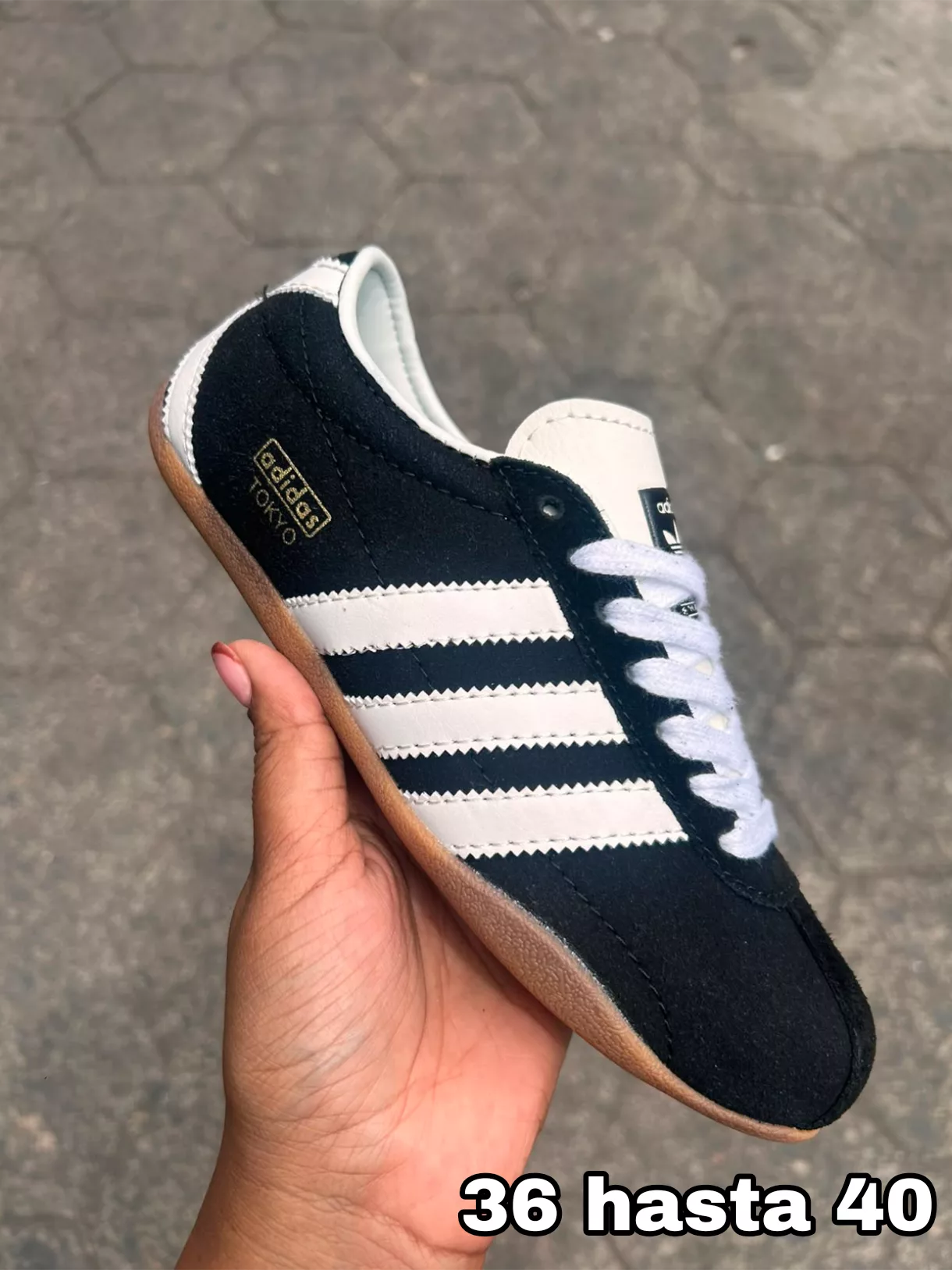 Tenis Adidas Tokyo Negro / Blanco ✦ Bajo pedido - Imagen 2