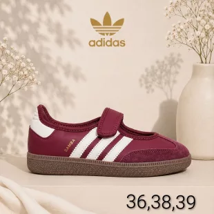 Tenis Samba Mary Jane Vino ✦ Bajo pedido