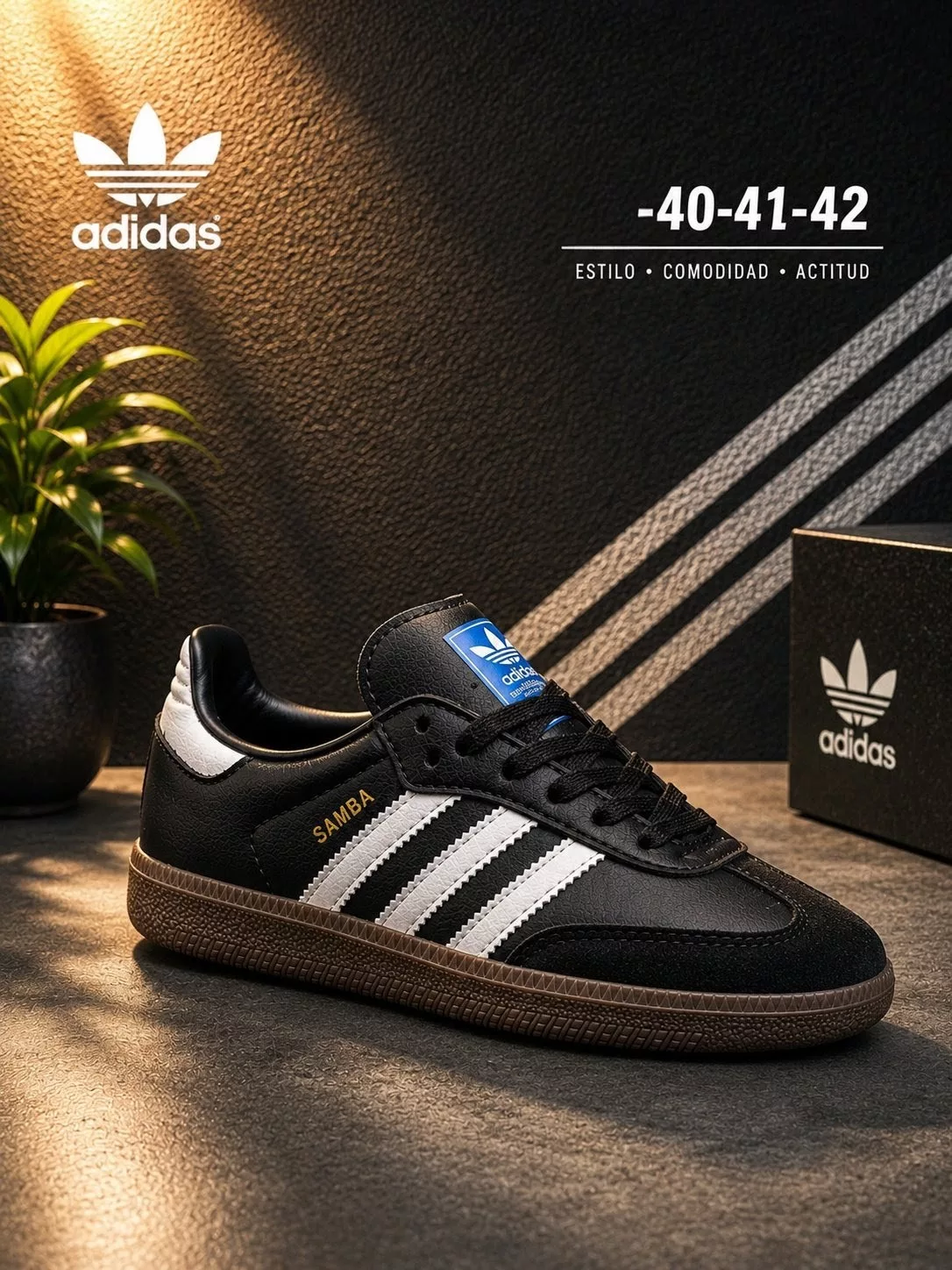 Tenis Samba OG Black/Clear Granite ✦ Bajo pedido