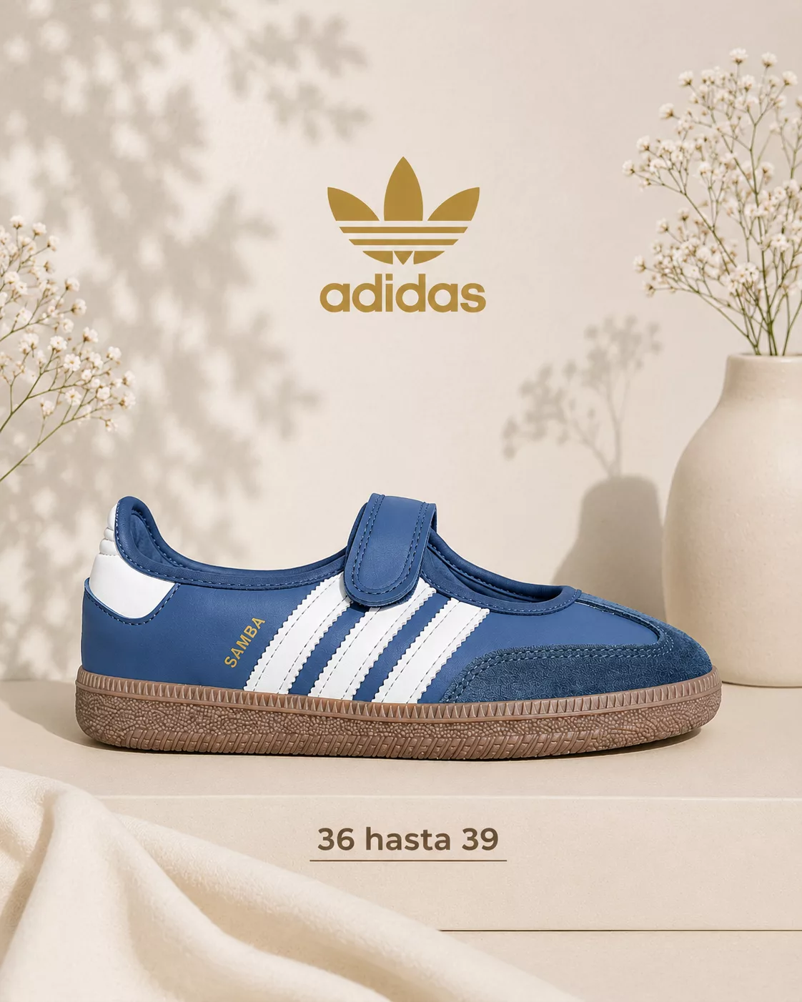 Tenis Samba Jane Azul/Blanco ✦ Bajo pedido