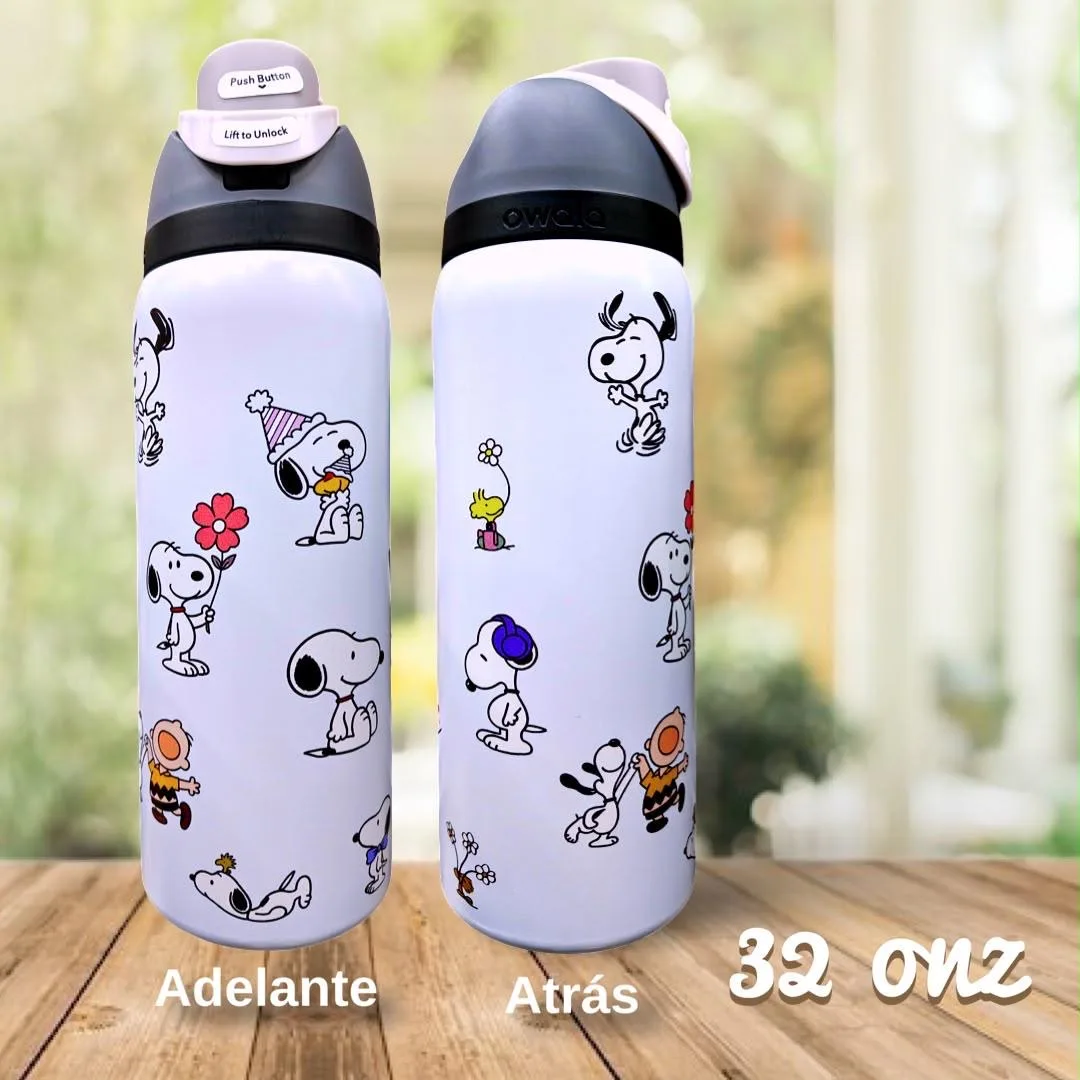 Botella Tipo Owala - Snoopy (24oz, 32oz) ✦ Bajo pedido - Imagen 8