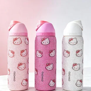 Botella Tipo Owala - Hello Kitty (32oz) - 3 Colores ✦ Bajo pedido