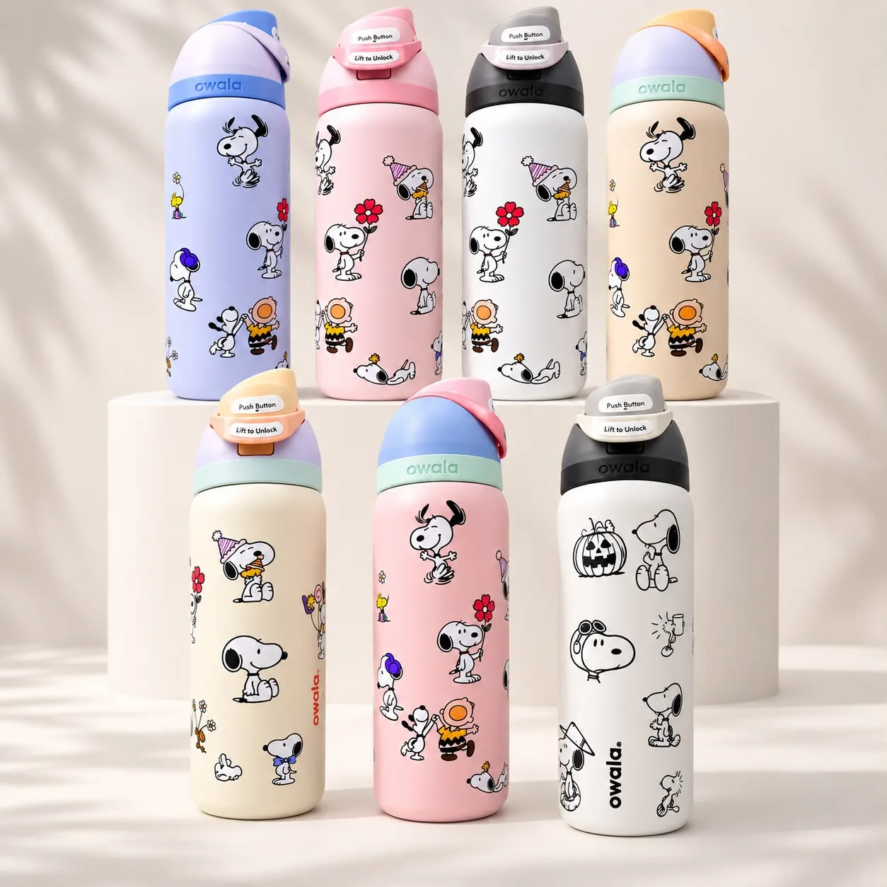 Botella Tipo Owala - Snoopy (24oz, 32oz) ✦ Bajo pedido