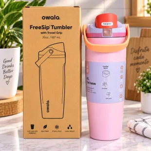 Botella Tipo Owala - FreeSip Sway Travel Bottle (30oz, 887ml) ✦ Bajo pedido